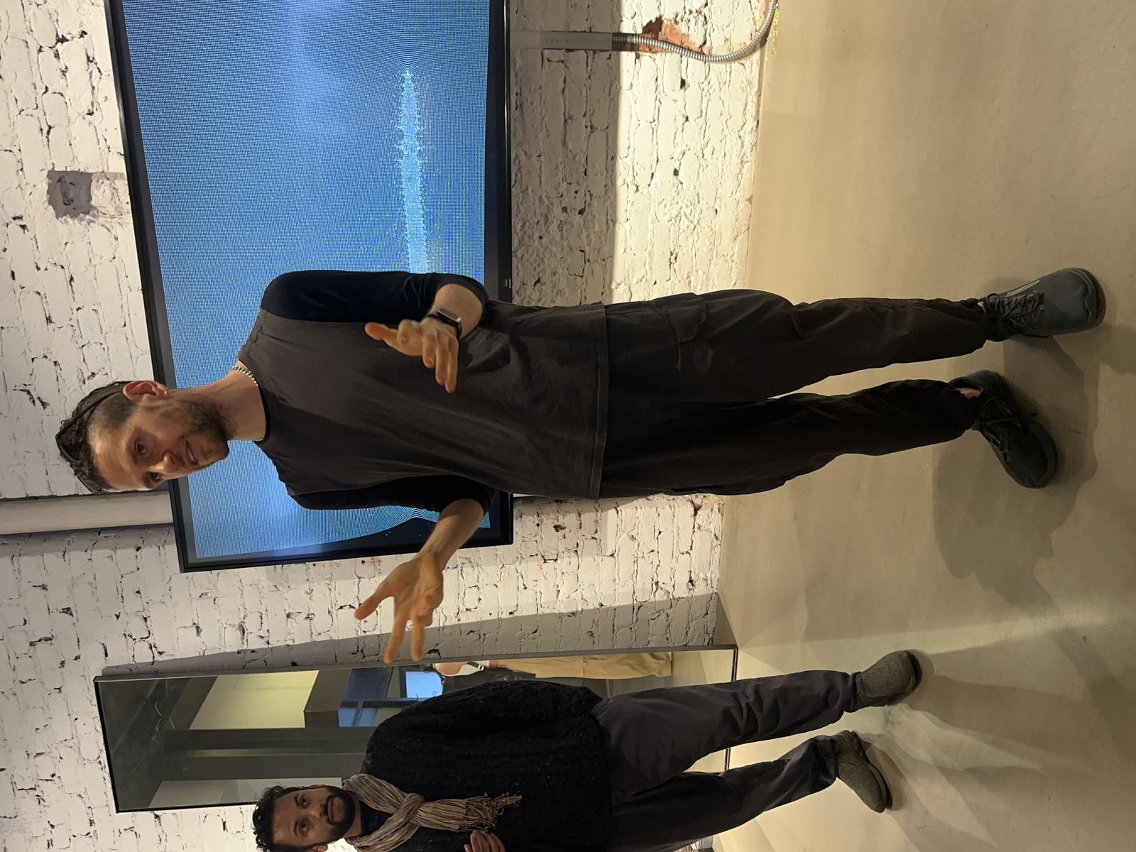 Printed poems displayed for audience reading