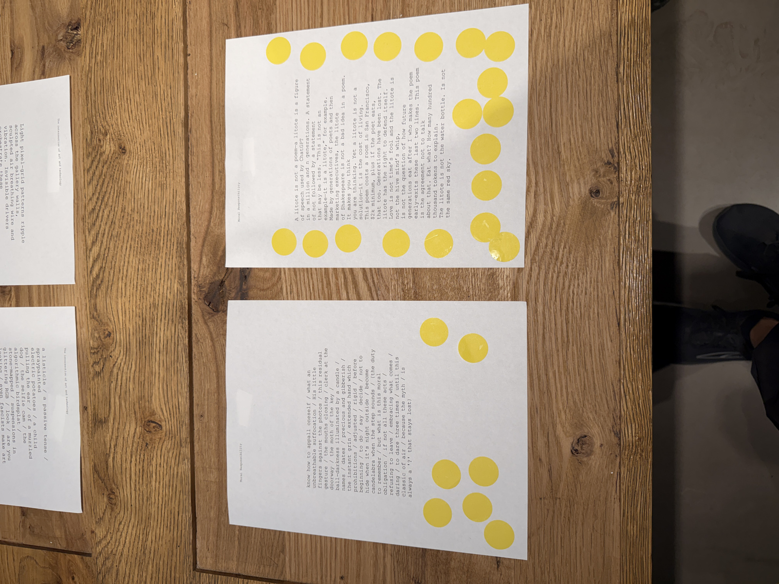 Voting stickers close-up