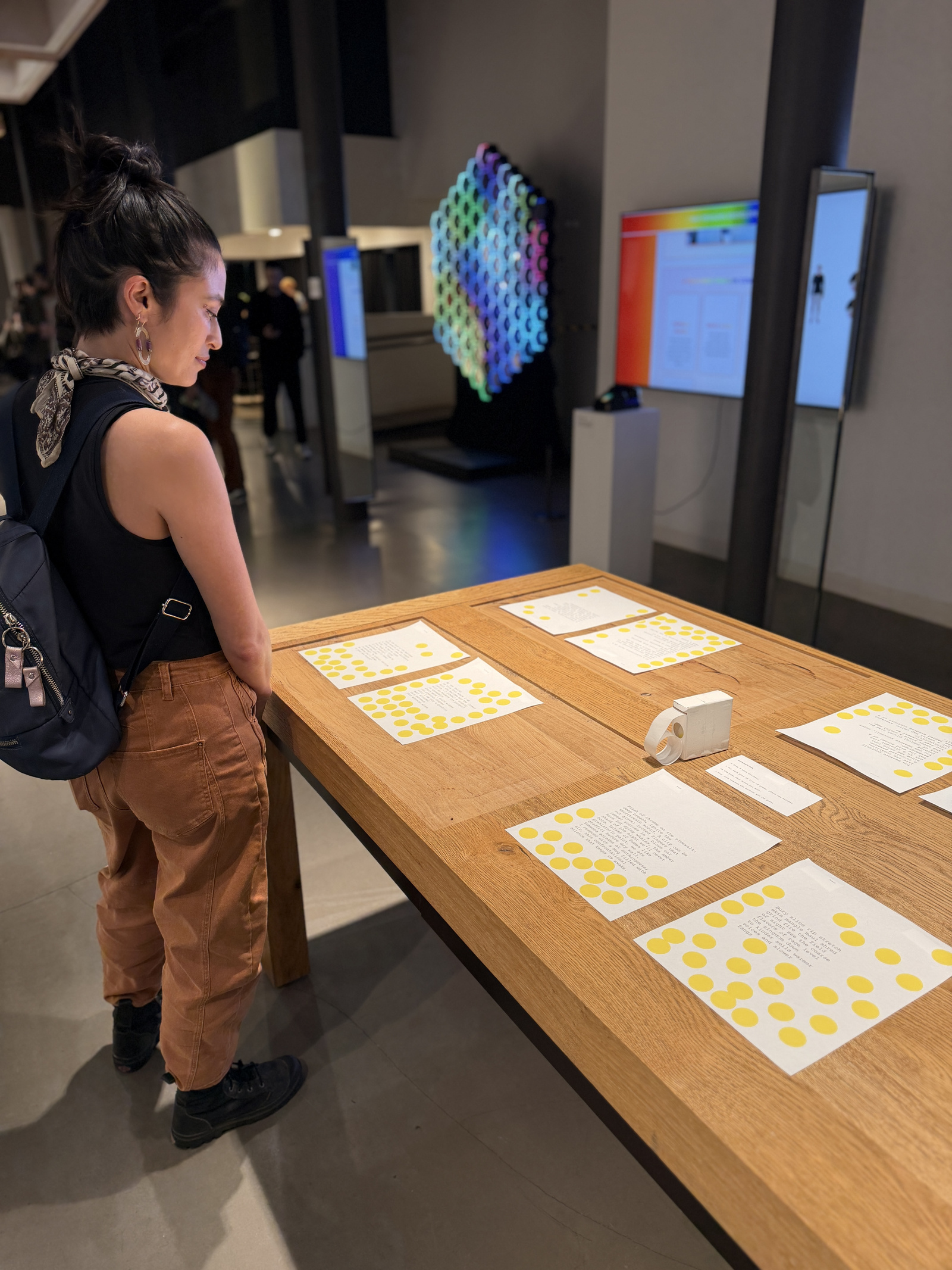 Close-up of the performance materials